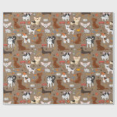 すべての可愛い犬 ラッピングペーパー (フラット)