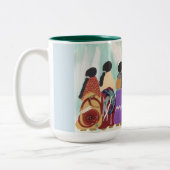 すべての可能性のコーヒー・マグの女性 ツートーンマグカップ (左)