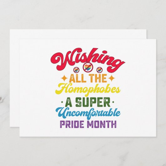 すべての同性愛者を願うすごいプライド月 招待状 (正面/裏面)