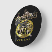 すべての名前の上のYahuah-Name 王室の 03 ラウンド壁時計 (傾斜)