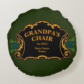 すべての名前を変更これはGrandpa's Chair Grandkids ラウンドクッション (裏面)