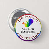 すべての命は大切！ピンボタン 缶バッジ (正面&裏面)