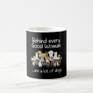 すべての善良な女性のかわいい動物の女犬恋人の後ろに コーヒーマグカップ
