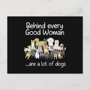 すべての善良な女性のかわいい動物の女犬恋人の後ろに ポストカード