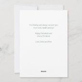 すべての喜びと幸せがいつも冬の木々に満ちて シーズンカード (裏面)