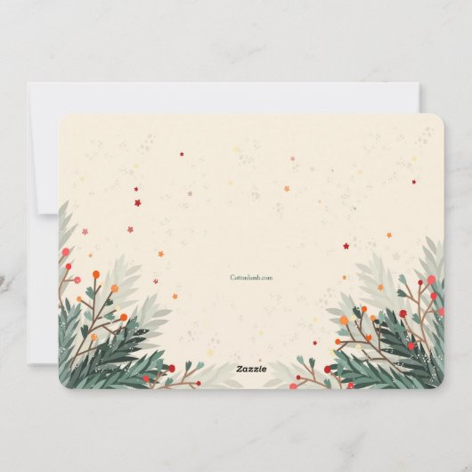 すべての喜びと幸せを願うグリーティングカード シーズンカード (裏面)