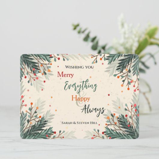 すべての喜びと幸せを願う年賀状 シーズンカード (スタンド正面)