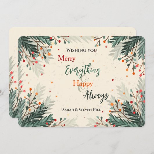 すべての喜びと幸せを願う年賀状 シーズンカード (正面/裏面)