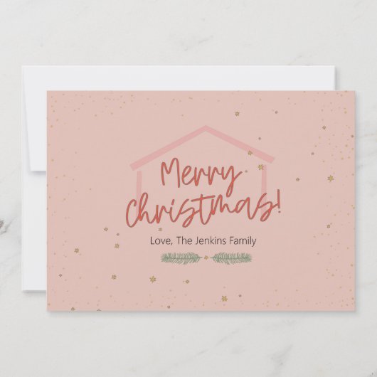 すべての喜びをカウントするクリスマスの休日のフォトカード カード (裏面)