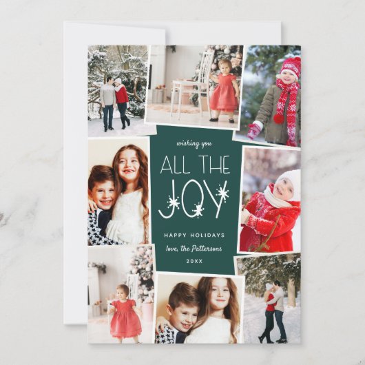 すべての喜び |写真数々のコラージュ シーズンカード (正面)
