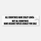 すべての国に熱狂するな一匹狼があります バンパーステッカー (正面)