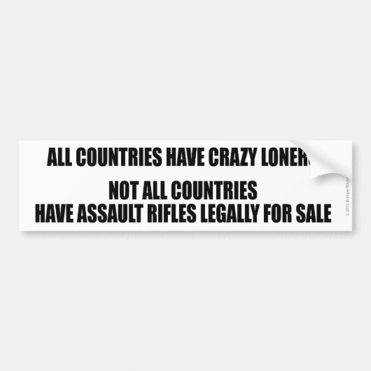 すべての国に熱狂するな一匹狼があります バンパーステッカー (正面)