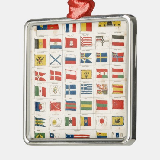 すべての国家の旗 メタルオーナメント (左)
