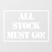 すべての在庫がウィンドウにしがみつく必要がある ウィンドウサイン (シート)