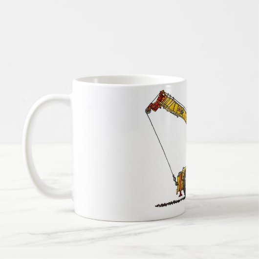 すべての地勢油圧建築のマグを伸ばして下さい コーヒーマグカップ (左)