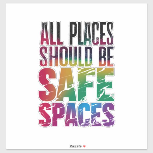 すべての場所が安全な空間であるべき LGBTQプライド月間 シール (シート)