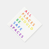 すべての場所は安全な宇宙である必要がある – LGBTの味方プライド スタンダードカクテルナプキン (角)