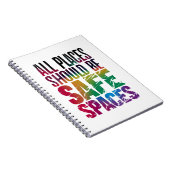 すべての場所は安全な宇宙である必要があるLGBTQプライド月 ノートブック (右側)