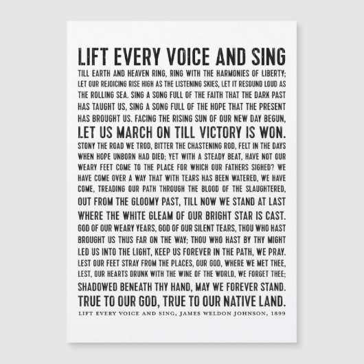 すべての声を上げて黒い歴史詩を歌う (正面)