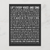 すべての声を上げて黒い歴史詩を歌う ポストカード (正面)