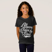 すべての声を上げ、黒人アフリカ系アメリカ人Aを歌う Tシャツ (正面フル)