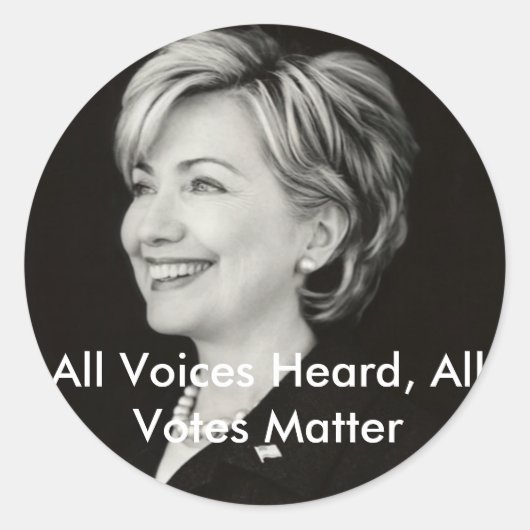 すべての声を聞いた、すべての投票… ラウンドシール (正面)