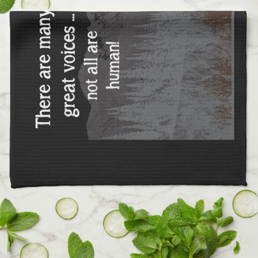 すべての声ヒューマンウルフ感動的引用文 キッチンタオル (折り畳み)