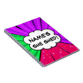 すべての変更文字の名前の追加Shed漫画スタイル ノートブック (右側)