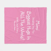 すべての変更文字ジミミ世界最大のハグ フリースブランケット (正面(横))