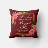 すべての変更文字ママおばあちゃんの最大の抱擁を送信 クッション (裏面)