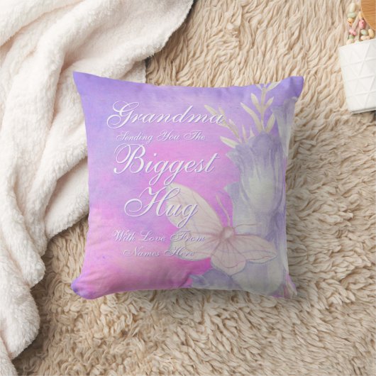 すべての変更文字ママおばあちゃんの最大の抱擁を送信 クッション (ブランケット)