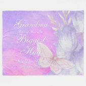 すべての変更文字ママおばあちゃんの最大の抱擁を送信 フリースブランケット (正面(横))