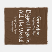 すべての変更文字ワールドグランドパで最大のハグを送信 フリースブランケット (正面(横))