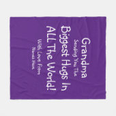 すべての変更文字世界のおばあちゃんの最大のハグを送信 フリースブランケット (正面(横))