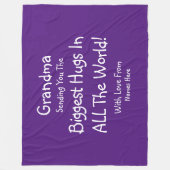 すべての変更文字世界のおばあちゃんの最大のハグを送信 フリースブランケット (正面)