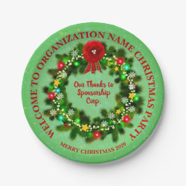 すべての変更文字団体や組織クリスマスパーティー20xx ペーパープレート