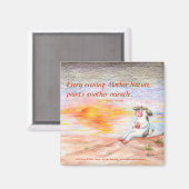 すべての夕べ母自然絵を描別の奇跡 マグネット (正面/裏面)