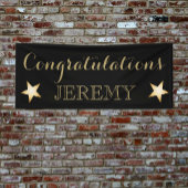 すべての大事な行事金ゴールド星に対するおめでとうバナー 横断幕