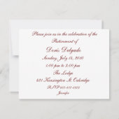 すべての大事な行事、誕生日退職案内 招待状 (裏面)