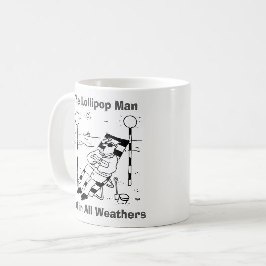 すべての天気の中で。棒つきキャンデーマンサンバス コーヒーマグカップ (正面左)