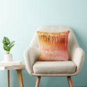 すべての女の子が必要ガーリーグリッターかわいらしホットオレンジ クッション (椅子)