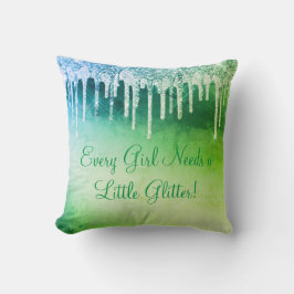 すべての女の子が必要グリッターガーリーグかわいらしリーン クッション