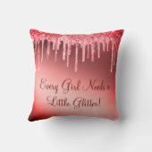 すべての女の子が必要グリッターガーリーシナモンレッド クッション (裏面)