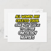 すべての女性は平等に作成…オンコロジーナース ポストカード (正面/裏面)