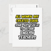 すべての女性は平等に作成…英語の先生 ポストカード (正面/裏面)