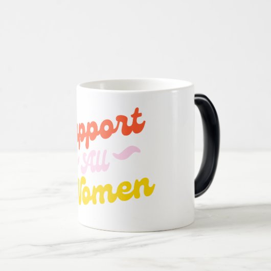すべての女性をサポート3月は女性の歴史の月 – モーフィングマグカップ (正面右)