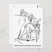 すべての女性陪審、ユーモアのあるヴィンテージ ポストカード (正面/裏面)