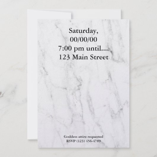 すべての女性 招待状 (裏面)