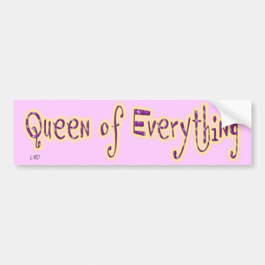 すべての女王バンパーステッカー バンパーステッカー (正面)