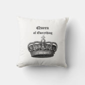 すべての女王ヴィンテージの王冠の装飾用クッション20" クッション (正面)